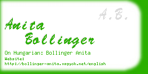 anita bollinger business card